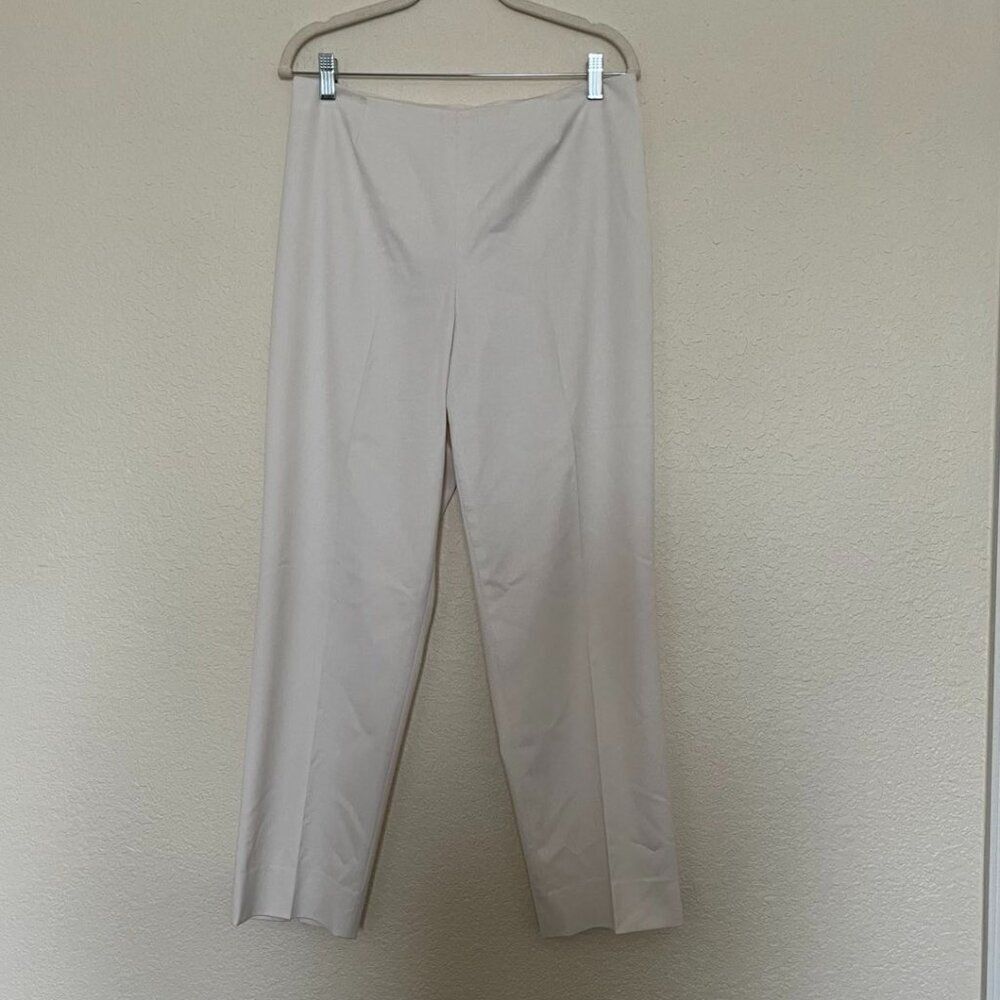 Women's White  straight side zipper Trousers size 12